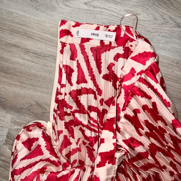 Height waist Plisse pleated midi skirt pink - Picture 5 of 7